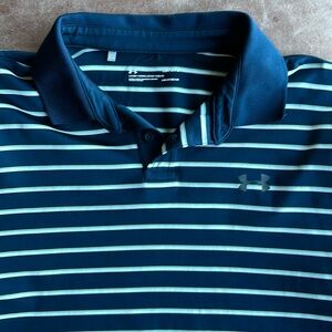 Men’s, large, striped, loose fitting “heat gear”
